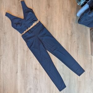 JoyLab Navy Scalloped Leggings Set